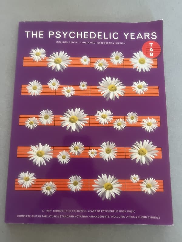 Wise Publications The Psychedelic Years Tab Book  1999 Purple image 1