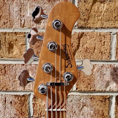 Sadowsky MetroExpress 21-fret Vintage JJ Bass 5-string Sage Green Metallic image 3