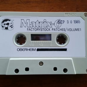 Vintage Oberheim Matrix 6 FactoryStock Patches Cassette Volume 1 Dated Sept 30, 1985 image 1