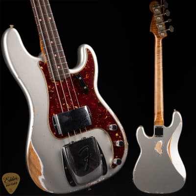 Fender Custom Shop 1964 Precision Bass Heavy Relic P/J - Inca Silver image 1