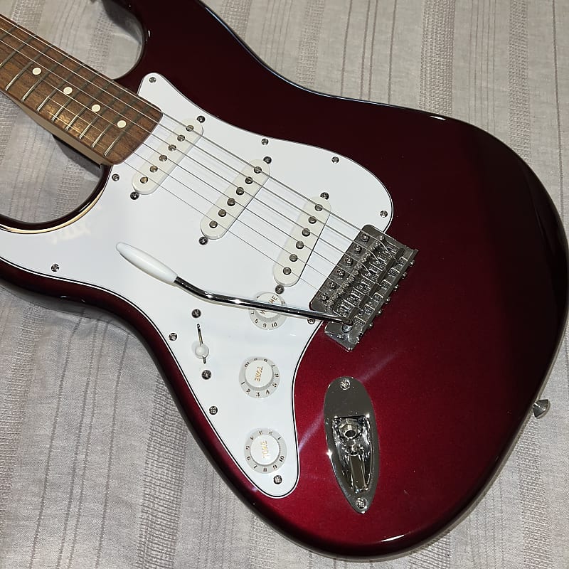2008 Fender Standard Stratocaster  Left-Handed Midnight Wine Made in Mexico w/Hard Case image 1
