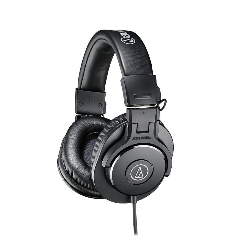 Audio-Technica ATH-M30x Professional Studio Monitor Headphones  			