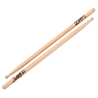 Zildjian 3AWN Hickory Series 3A Wood Tip Drum Sticks
