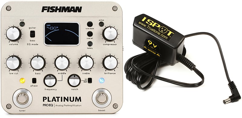 Fishman Platinum Pro EQ/DI Analog Preamp Pedal Bundle with