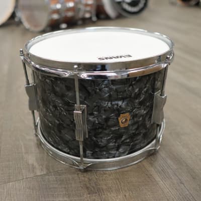 Ludwig Club Date 8x12" Tom w/ Keystone Badge 60s (Black Diamond Pearl) image 2