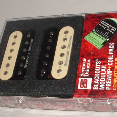 Seymour Duncan AHB-10s Blackouts Modular Coil Pack/Preamp Set (Zebra)  New with Warranty image 1