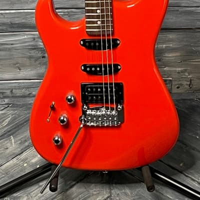 G&L Left Handed Legacy HSS RMC Electric Guitar- Fullerton Red for sale
