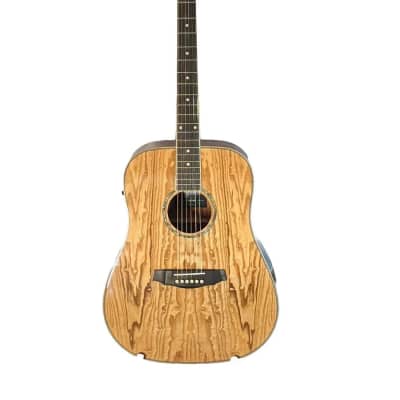 Monoprice Acoustic Guitar - Quilted Ash With Fishman Pickup Tuner and Gig Bag for sale