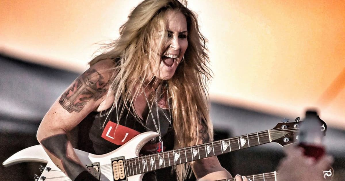 Lita ford double sales neck guitar