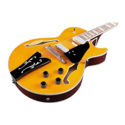 Ibanez GB10EM George Benson Signature Hollow Body Electric Guitar (Right Hand, Antique Amber) image 4