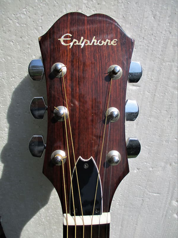 Epiphone PR-715-N Guitar, 1980's, Made in Japan, Spruce Top, Rosewood Back  & Sides, Case Exc Cond