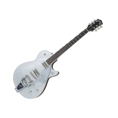 Gretsch G6129T Players Edition Jet FT 6-String Right-Handed Electric Guitar with Bigsby, Rosewood Fingerboard, and High Sensitive Filter'Tron Pickups (Silver Sparkle) image 3