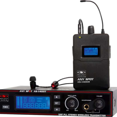 Galaxy Audio AS-1400 Stereo Wireless In-Ear Monitor System, M Band w/EB4 Earbuds image 1