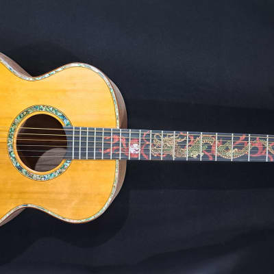 Blueberry NEW IN STOCK Handmade Acoustic Guitar Grand Concert Dragon image 1