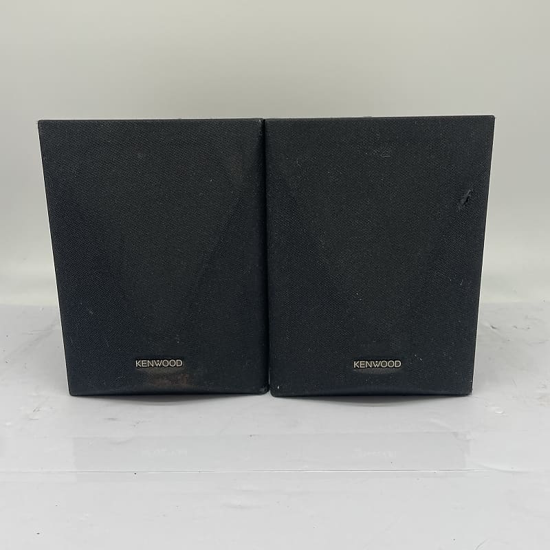 Kenwood CRS-300 Bookshelf Surround Speakers Rear Black *PAIR - TESTED WORKING  			