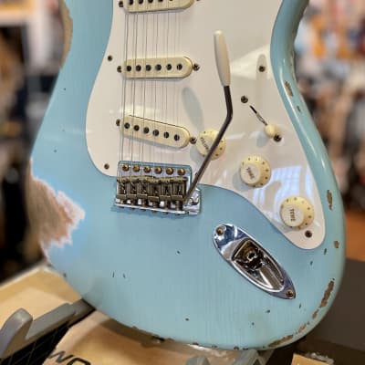 Fender Custom Shop LTD 56 Strat Heavy Relic 2022 Aged Daphne Blue image 2