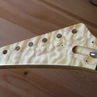 Warmoth Charvel Jackson Reverse Neck R4 Floyd Rose Wolfgang Profile Quilt Maple Headstock! image 5