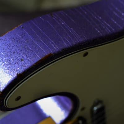 Fender Telecaster American Performer Relic 2019 Lavander Purple Sparkle Duncan Tele Stack image 22