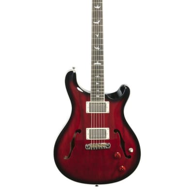PRS SE Hollowbody Standard Electric Fire Red Burst with Case image 2