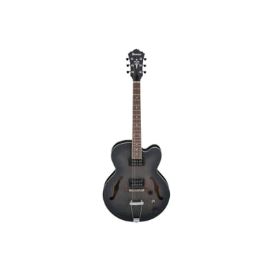 Ibanez Artcore Series AF55 Electric Guitar, Bound Laurel Fretboard, Transparent Black Flat image 3