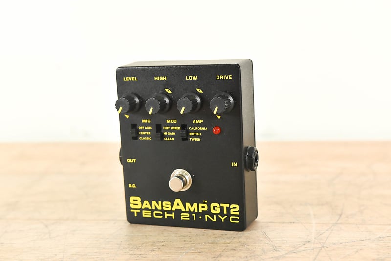 Tech 21 SansAmp GT2 Tube Amp Emulator Pedal (NO POWER SUPPLY 