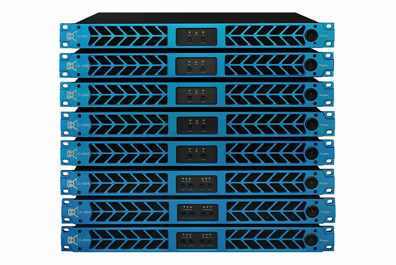 CVR Audio D-3002 2-Channel Class D One Space Power Amplifier Blue  			