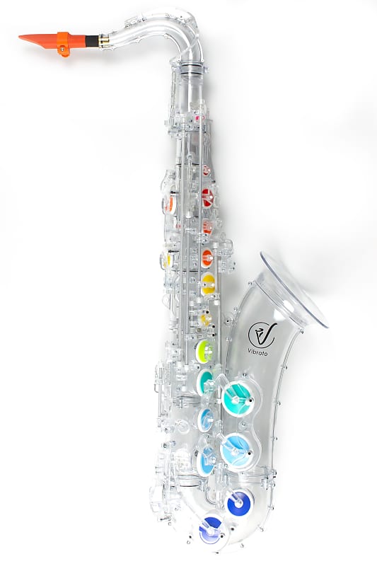 Vibrato T1S III The Nude Tenor Sax with Rainbow Pads - Transparent