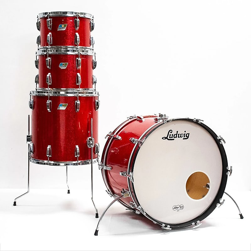 Ludwig No. 989 Big Beat Outfit 8x12 / 9x13 / 16x16 / 14x22" Drum Set (3-Ply) 1969 - 1976 image 2