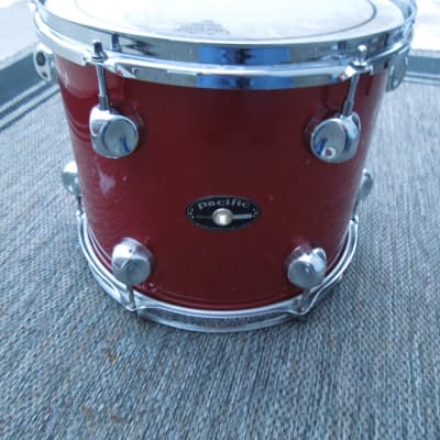 Pacific/DW 10x12 tom drum red red image 9