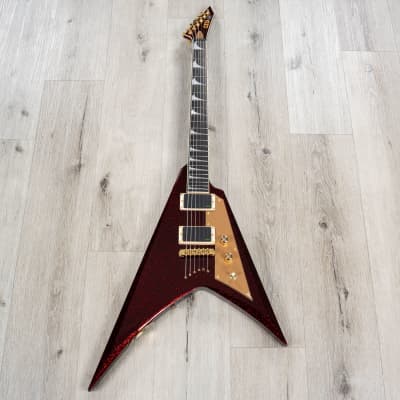 ESP LTD KH-V Kirk Hammett Signature Guitar, Ebony Fretboard, Red Sparkle image 3