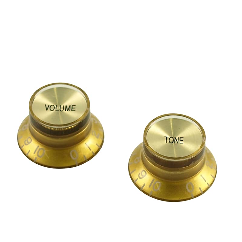 2X GOLD GOLD VOLUME & TONE TOP HAT KNOB GIBSON EPIPHONE STYLE Reverb