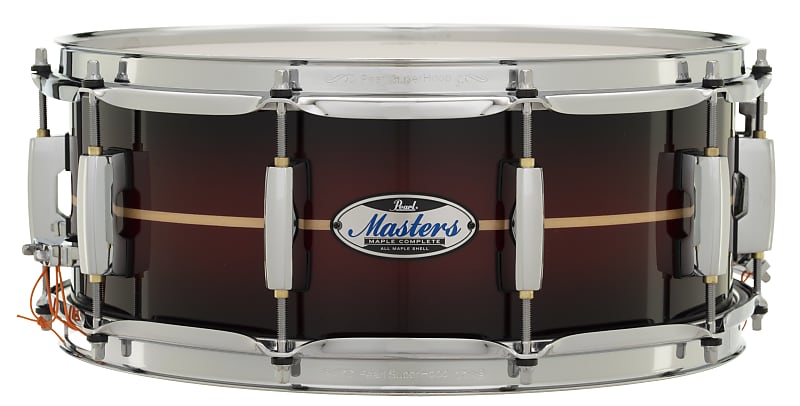 Pearl Masters Maple Complete 14"x5.5" Snare Drum MCT1455S/C836 - NATURAL BANDED REDBURST image 1