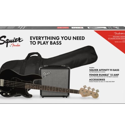 Squier Affinity Series Precision Bass PJ Pack Black image 6