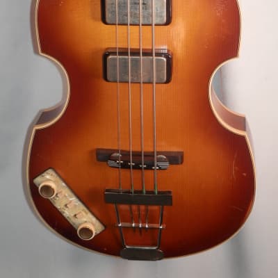 Hofner 500/1-61L-RLC-0 1961 Relic Violin Bass Sunburst Left Handed Made in Germany w/case German image 7