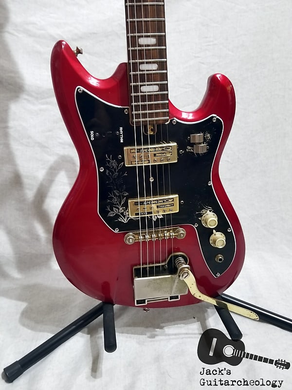 TEISCO レッド エレキギター teisco-electric-guitars-solid-