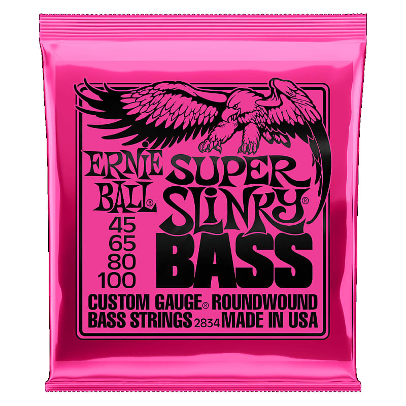 Ernie Ball Super Slinky Nickel Wound Electric Bass Strings - 45-100 Gauge 2834 image 1
