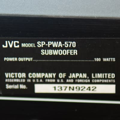 JVC SP-PWA-570 Powered Subwoofer, Silver image 5