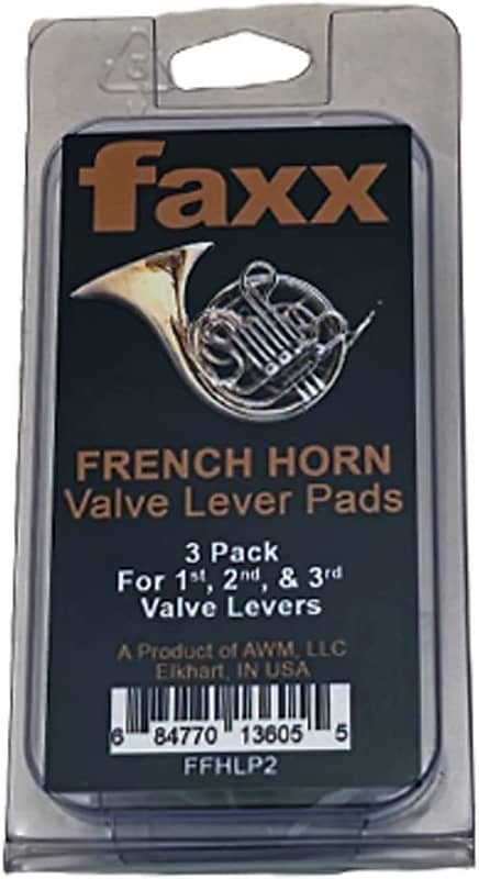 Faxx French Horn Lever Pads, Large Size, Set of 3 - Preformed soft pads to keep your fingers from slipping. image 1