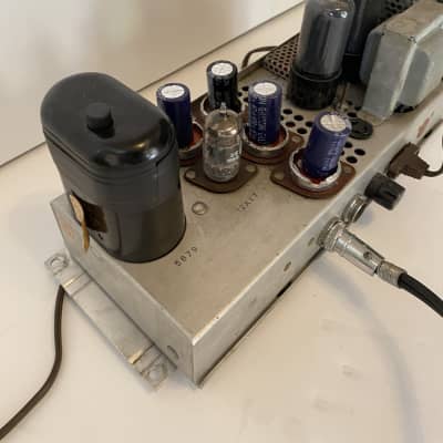 Bell and howell Film O’ Sound tubes glowing easy for amp conversion project. image 7