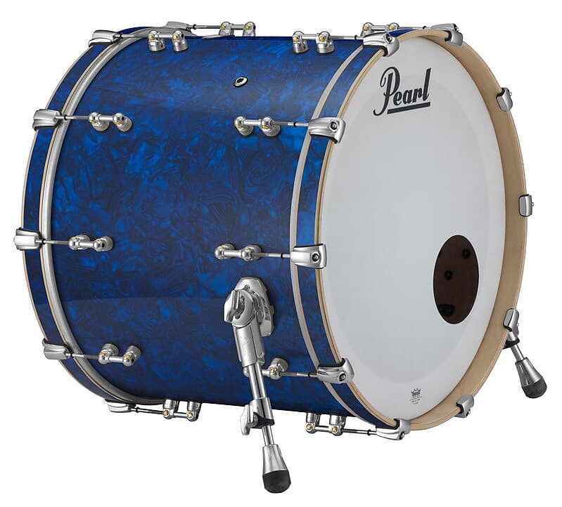 Pearl Music City Custom Reference Pure 22x20 Bass Drum, #418 Blue Abalone BLUE A image 1
