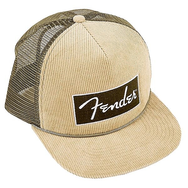 Fender Corduroy Trucker Cap, Olive Green, One Size 2016 image 2