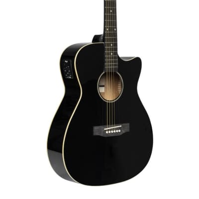 The Loar L0-16-BK Black Acoustic Guitar w/ Case