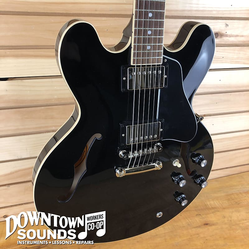 Gibson ES-335 with Hardshell Case - Vintage Ebony image 1