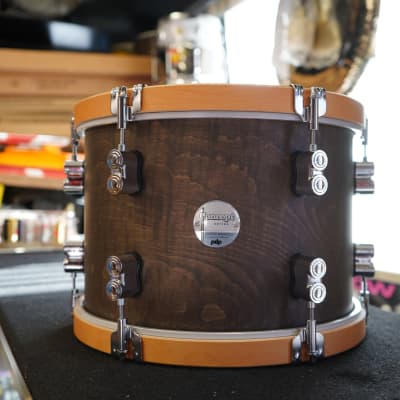 PDP 13'' Concept Maple Classic 9" x 13" Tom Walnut Stain With Natural Maple Hoops  Tom (No-Mount) image 4