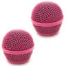 2 Pack of Replacement Pink Steel Mesh Microphone Grill Head - Fits Shure SM58