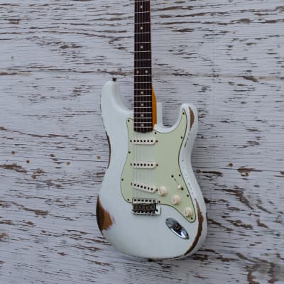 Fender Custom Shop 1963 Stratocaster  2022 Aged Olympic White - Heavy Relic image 3