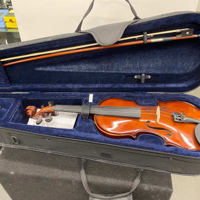 Palatino VN-450-1/2 Allegro Ebony 1/2-Size Violin Outfit w/ Case, Bow image 1