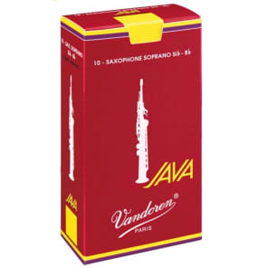 Vandoren SR302R Java Red Series Soprano Saxophone Reeds - Strength 2 (Box of 10)