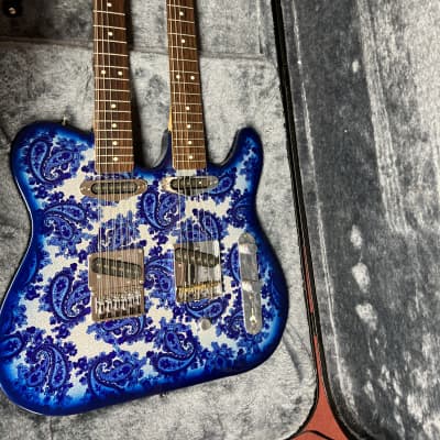 Forrest Double Neck Electric 12/6 with B bender 6/12 2000 Paisley Blue with case! image 18