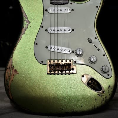 Fender Stratocaster  Relic Nitro Green Sparkle Custom Shop Fat 50's image 1
